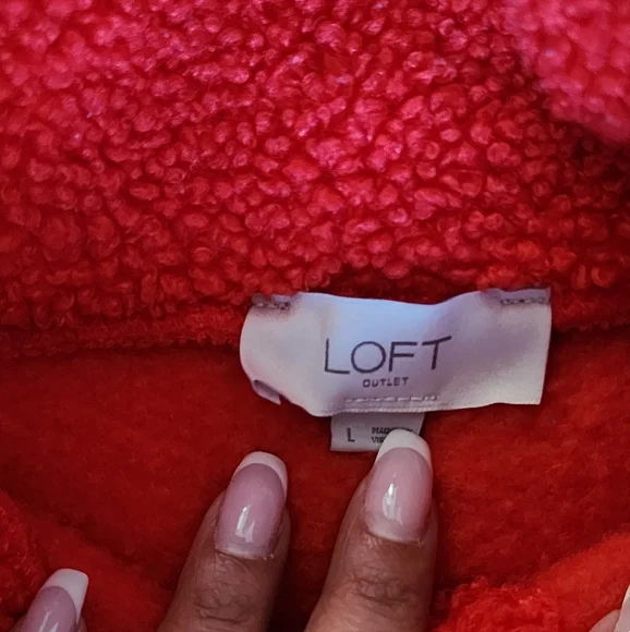 LOFT Teddy sherpa sweater - Picture 2 of 2